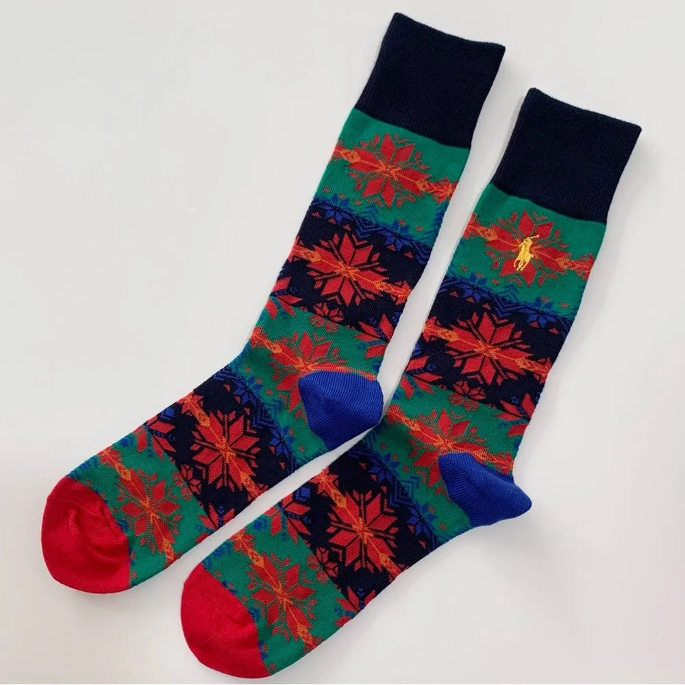 NWOT Ralph Lauren fair isle retro long socks